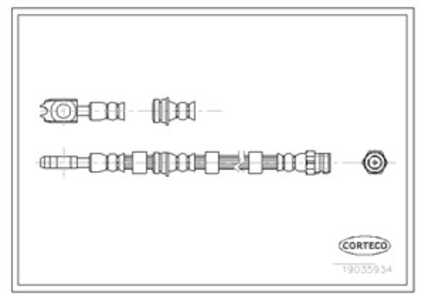 Bromsslang, Fram, Framaxel, skoda octavia combi i, 1J0611701B, 1J0611701C, 1J0611701D, 1J0611701E, 1J0611701M