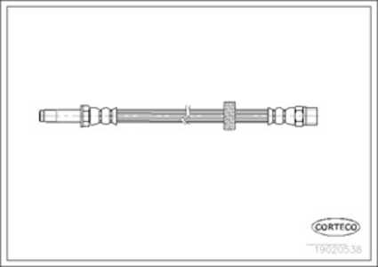 Bromsslang, Fram, Framaxel, seat toledo i, 1L0611701, 1L0611701A