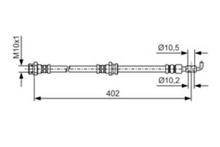 Bromsslang, Fram, höger eller vänster, ford ranger, 1454546, 4433021