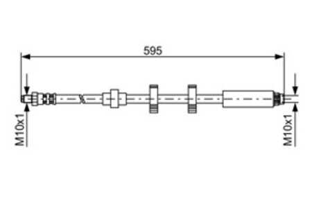 Bromsslang, Fram, höger eller vänster, peugeot 607, 4806 95