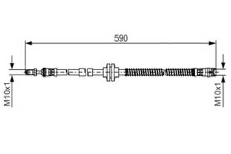 Bromsslang, Fram, höger eller vänster, vw amarok, amarok flak/chassi, 2H0 611 701 B, 2H0 611 701