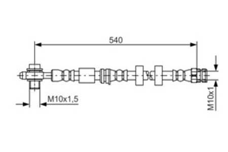 Bromsslang, Fram, höger eller vänster, audi,seat,skoda,vw, 6R0 611 701 A, 6R0 611 701 B, 6R0 611 701 E, 6R0 611 701 F, 6R0 611 