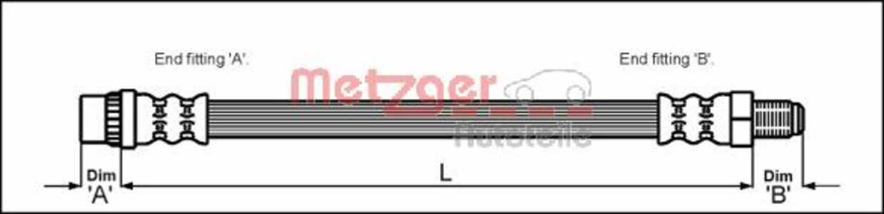 Bromsslang, Fram, Höger fram, Vänster fram, renault laguna i, laguna grandtour i, 7700 834 731