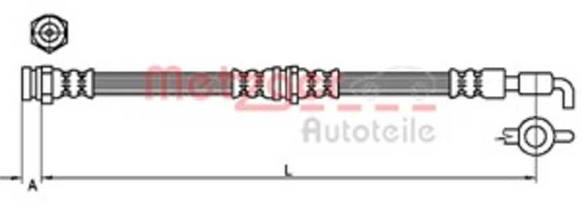 Bromsslang, Fram, Höger, Vänster, ford ranger, mazda b-serie, 1362968, 3687480, UH7443980