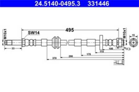 Bromsslang, Fram, audi a8 d4, 4H0 611 707 C