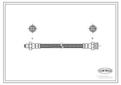 Bromsslang, Fram, mitsubishi l 300 / delica buss ii, l200, l200 / triton, pajero i, pajero ii, pajero canvas top i, pajero spor