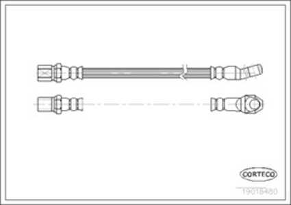 Bromsslang, Framaxel, Fram eller bak, Tvåsidig, fiat,lada, 21013506060, 21103506060, 4157473, 4234924, 4348050, 82422136