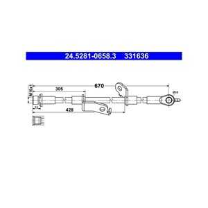 Bromsslang, Framaxel, framaxel höger, framaxel vänster, toyota auris, auris skåp/halvkombi, verso, verso van, 90947-W2013