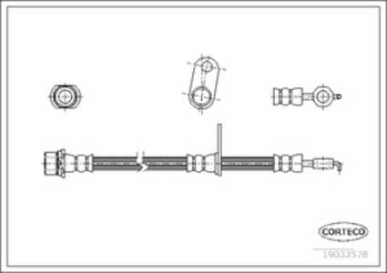 Bromsslang, Framaxel, framaxel höger, Höger, toyota avensis, corolla, corolla kombi, corolla sedan, corolla verso, 90080-94199