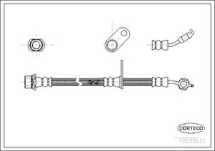 Bromsslang, Framaxel, framaxel höger, Höger, lexus rx, toyota camry, 9094702875