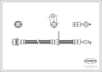 Bromsslang, Framaxel, framaxel vänster, Vänster, toyota avensis, corolla, corolla kombi, corolla sedan, corolla verso, 90080-94