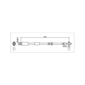 Bromsslang, framaxel höger, framaxel vänster, audi,seat,skoda,vw, 2Q0 611 701 A, 2Q0611701A