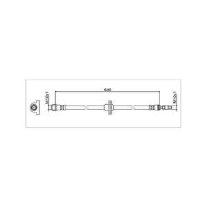 Bromsslang, framaxel höger, framaxel vänster, bmw x3 [g01, f97], x3 van [g01], x4 [g02, f98], 34 30 6 872 061, 34306872061