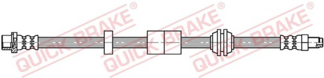 Bromsslang, framaxel höger, framaxel vänster, volvo c70 cabriolet ii, s40 ii, v50, 30666997, 30681724, 30683556, 30714412