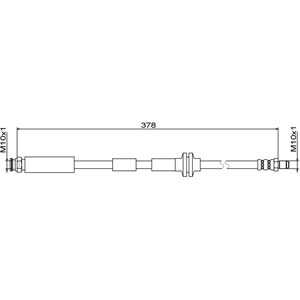 Bromsslang, framaxel höger, framaxel vänster, fiat 500, panda, panda van, lancia ypsilon, 0000051859811, 0000052128816, 0000052