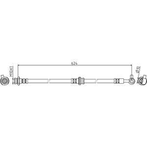 Bromsslang, framaxel höger, framaxel vänster, renault koleos i, 462111260R, 462116251R