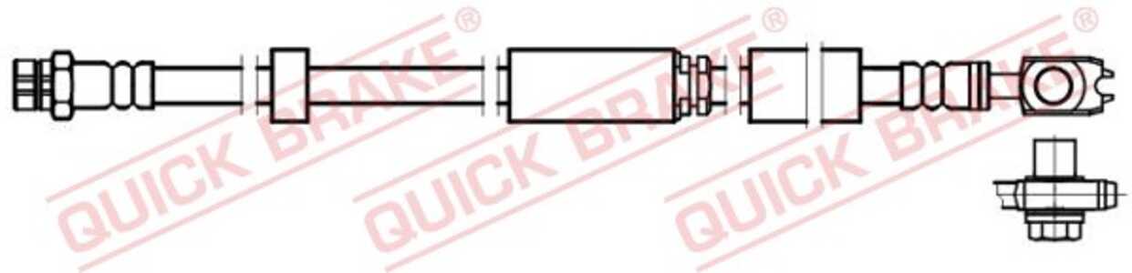 Bromsslang, framaxel höger, framaxel vänster, seat mii, skoda citigo, e-citigo, vw load up, up!, 1S0611701