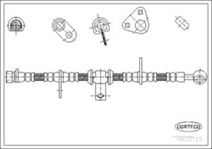 Bromsslang, framaxel höger, Höger, honda accord iv, accord vi, accord coupé iv, rover 600 i, 01464SM4010, 46410SM1003, 46410SM4