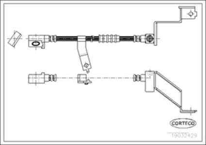 Bromsslang, framaxel höger, Höger, chrysler voyager / grand voyager iii, 4797620