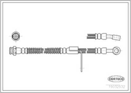 Bromsslang, framaxel höger, Höger, hyundai accent i, accent sedan, 5873222100