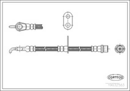 Bromsslang, framaxel höger, Höger, toyota yaris, yaris verso, 9094702C31, 9094702D76