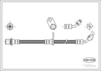 Bromsslang, framaxel höger, Höger, toyota rav 4 ii, 9094702C54