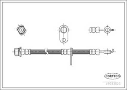 Bromsslang, framaxel höger, Höger, toyota avensis verso, 9094702C77