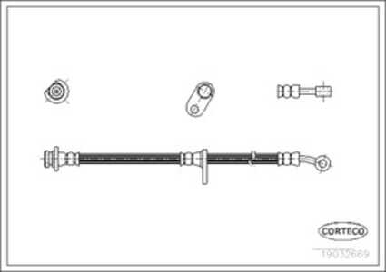 Bromsslang, framaxel höger, Höger, honda cr-v i, 01464S10010