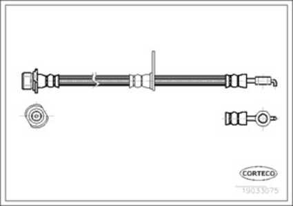Bromsslang, framaxel höger, Höger, toyota corolla, corolla verso, 9094702C47