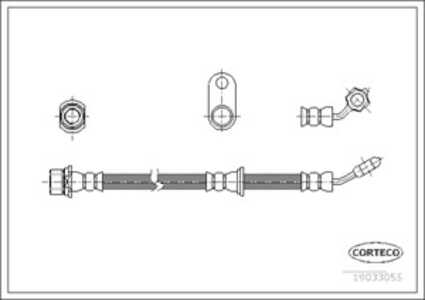 Bromsslang, framaxel höger, Höger, toyota avensis, 9094702B85