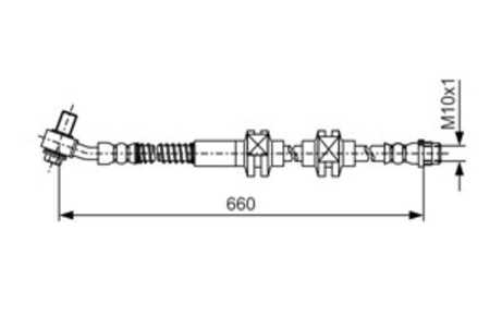 Bromsslang, framaxel höger, opel astra j, astra j gtc, cascada, vauxhall astra mk vi, cascada cabriolet, 13369144, 13400903