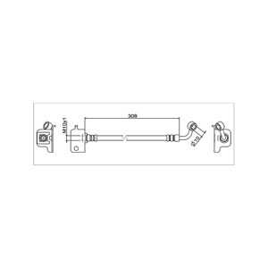 Bromsslang, framaxel höger, hyundai i10 ii, i10 sedan ii, 58732 B4000, 58732B4000