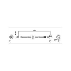 Bromsslang, framaxel höger, opel zafira tourer c, vauxhall zafira mk iii, 13378378, 13399647, 39041646, 5 62 413, 5 62 493, 562