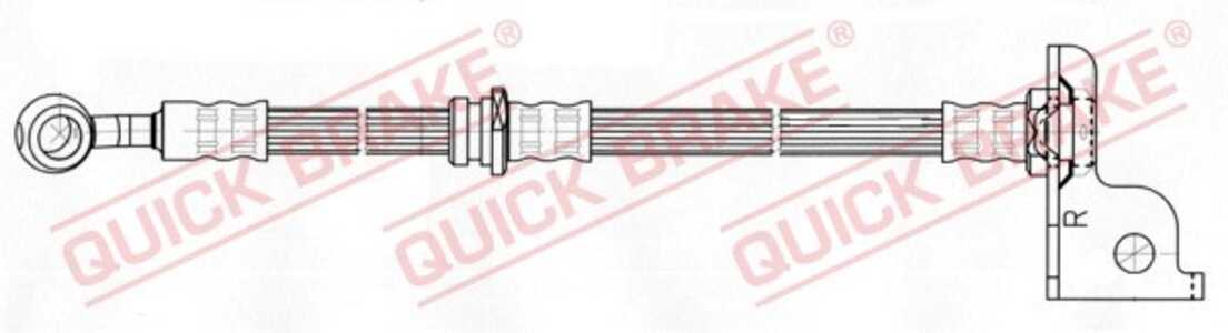 Bromsslang, framaxel höger, hyundai santa fé i, santa fé skåp/suv i, 5881126020