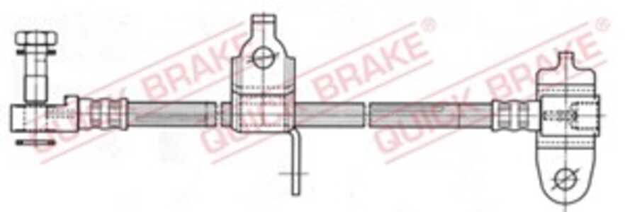 Bromsslang, framaxel höger, ford transit buss, transit flak/chassi, transit skåp, 4041433, 4060852, 4419593, YC152078AD, YC1520