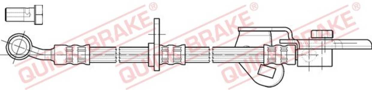 Bromsslang, framaxel höger, honda city sedan v, jazz ii, jazz iii, 01464SAAG00, 01464SAAG01