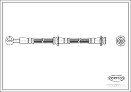 Bromsslang, Framaxel, Höger, nissan primera, primera hatchback, primera traveller, 462102F205, 462108F800