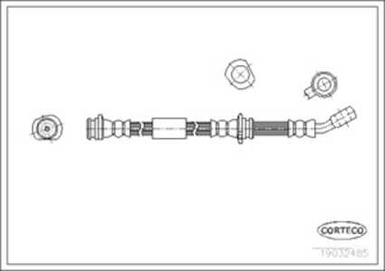 Bromsslang, Framaxel, Höger, nissan sunny iii, sunny hatchback iii, 4621060Y05, 4621060Y15