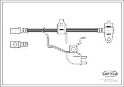 Bromsslang, framaxel höger, ford transit buss, transit flak/chassi, transit skåp, 4041433, 4060852, 4419593, YC152078AC, YC1520