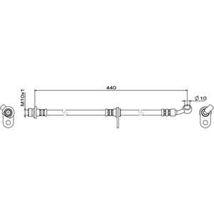 Bromsslang, framaxel höger, honda cr-v iv, 01464T1GG00, 01464-T1G-G00, 01464T1GG01, 01464-T1G-G01