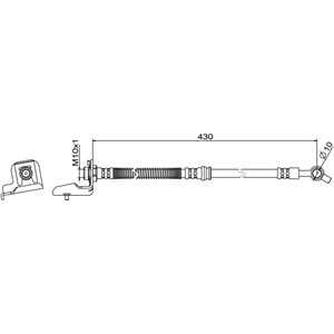 Bromsslang, framaxel höger, hyundai tucson, tucson skåp/suv, 587322E110, 58732-2E110, 587322E110-DS