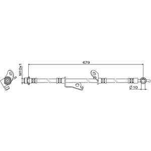 Bromsslang, framaxel höger, toyota previa iii, rav 4 iv, rav 4 van iv, 9094702E45, 90947-02E45, 9094702F47, 90947-02F47