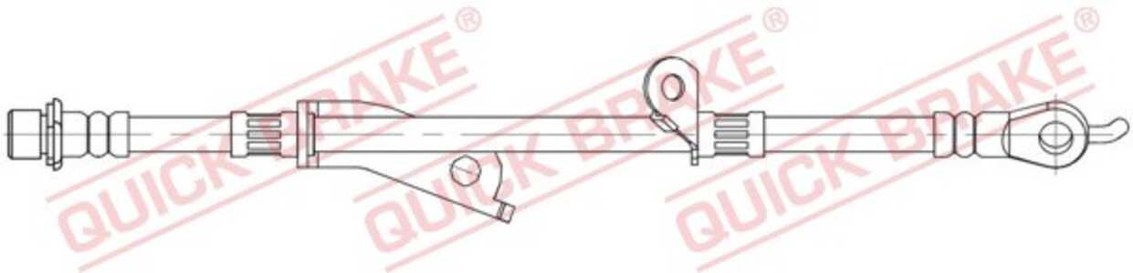 Bromsslang, framaxel höger, toyota, 9094702E33, 9094702G30, 90947W2027, 90947W2042