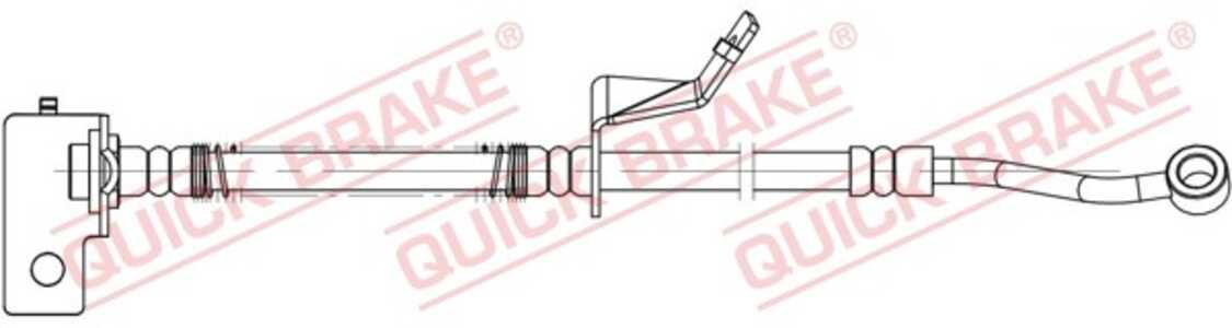 Bromsslang, framaxel höger, hyundai i20 i, 587321J000