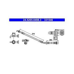 Bromsslang, framaxel höger, subaru trezia, toyota urban cruiser, verso s, yaris, yaris / vios sedan, yaris skåp/halvkombi, 9094