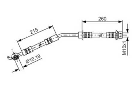 Bromsslang, framaxel höger, subaru trezia, toyota ractis, urban cruiser, verso s, yaris, yaris / vios sedan, 90947 02E07, 90947