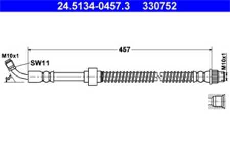 Bromsslang, Framaxel, Nedre, Upptill, nissan,opel,renault,vauxhall, 44 03 645, 46201-00QAC, 82 00 057 460, 82 00 673 551, 91116