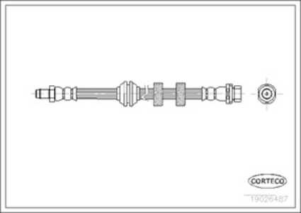 Bromsslang, Framaxel, Tvåsidig, ford focus i, focus sedan i, focus turnier i, 1064258, 1068964, 1134140, 1207757, 2M512078AA, 9