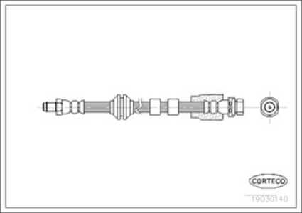 Bromsslang, Framaxel, Tvåsidig, ford mondeo iii, mondeo sedan iii, mondeo turnier iii, 1114757, 1116868, 1121633, 1126960, 1212