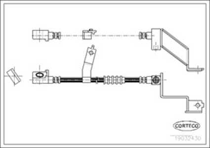 Bromsslang, framaxel vänster, Vänster, chrysler voyager / grand voyager iii, 4797621